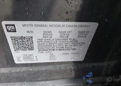 2021 Chevrolet Equinox Fwd Ls from USA, damaged, VIN 2GNAXHEV4M6160759
